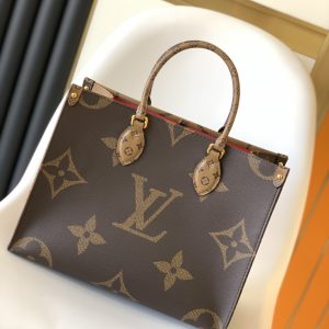 M45321 Black Leather Onthego Medium Handbag