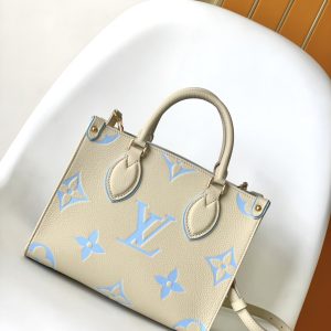M46833 White & Blue Designer-Inspired Luxury Style Handbag for Women