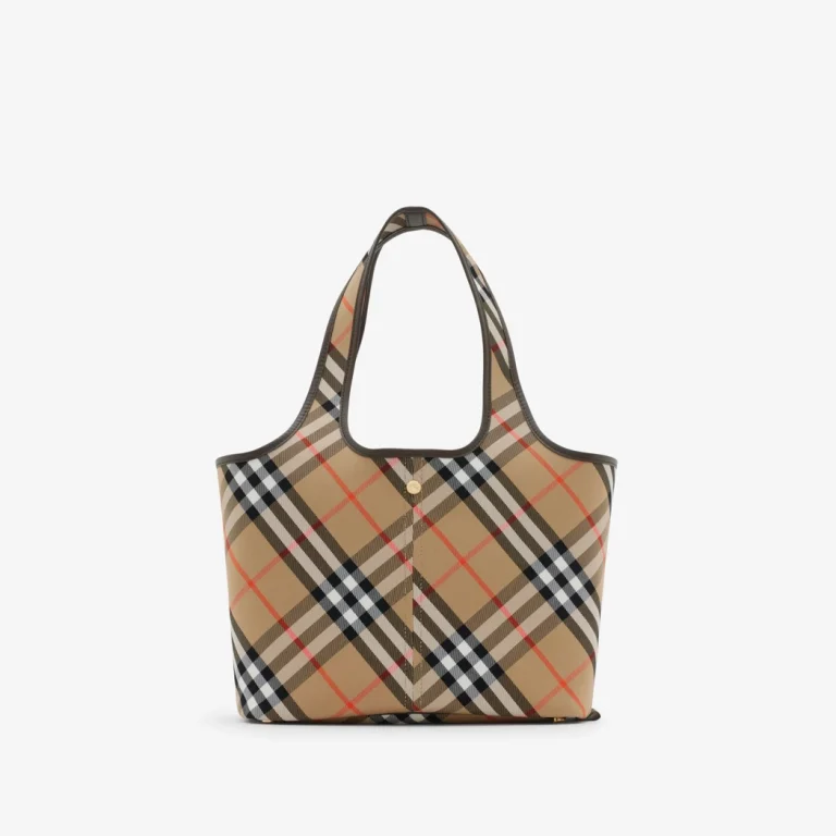 Burberry Small Check Tote Bag - Image 2