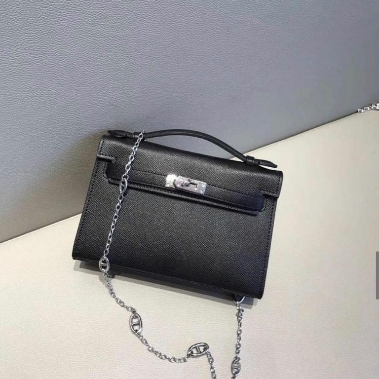 Hermès Kelly Pochette Mini Bag Brown - Image 10