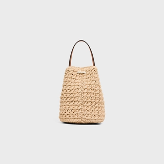 Celine Teen Drawstring Raffia Bag - Image 2