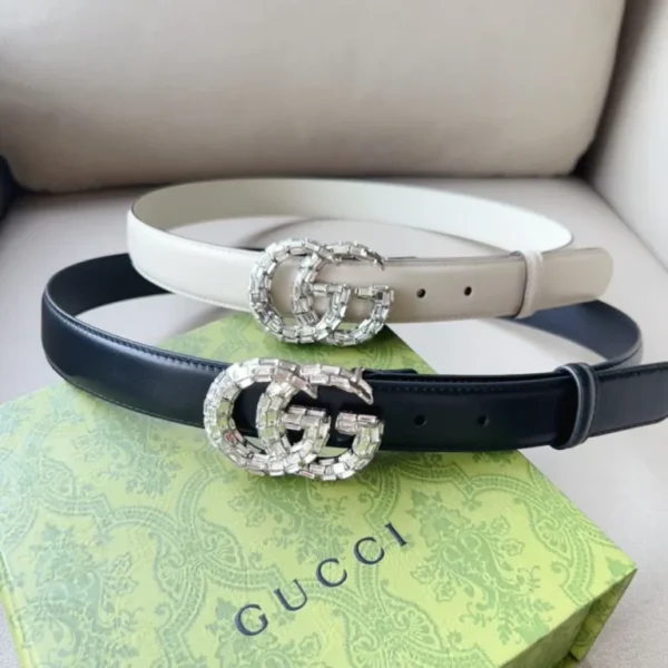 Gucci Double G Crystal-Embellished Belt