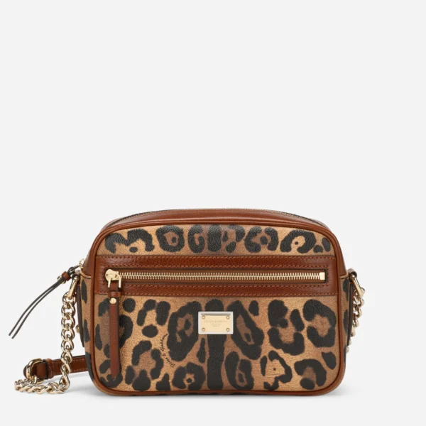 Dolce & Gabbana Edium Leopard-print Crespo Crossbody Bag