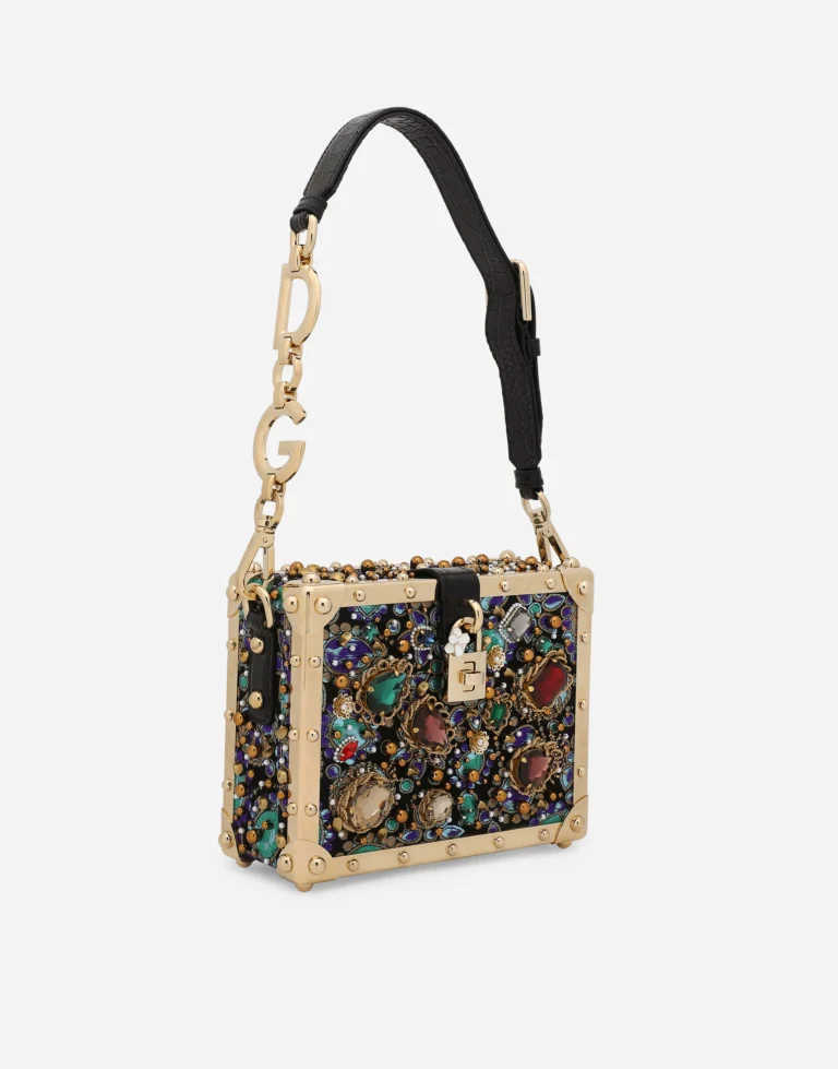 Dolce & Gabbana Jacquard Embroidery Box Bag - Image 2