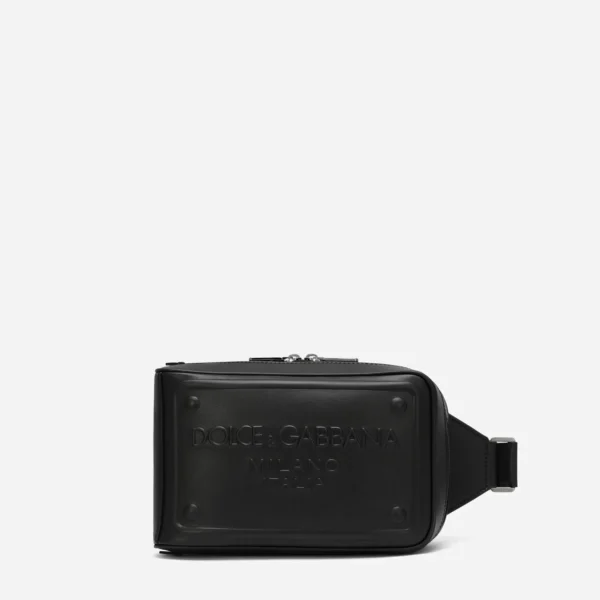 Dolce & Gabbana Calfskin Raised Logo Belt Bag