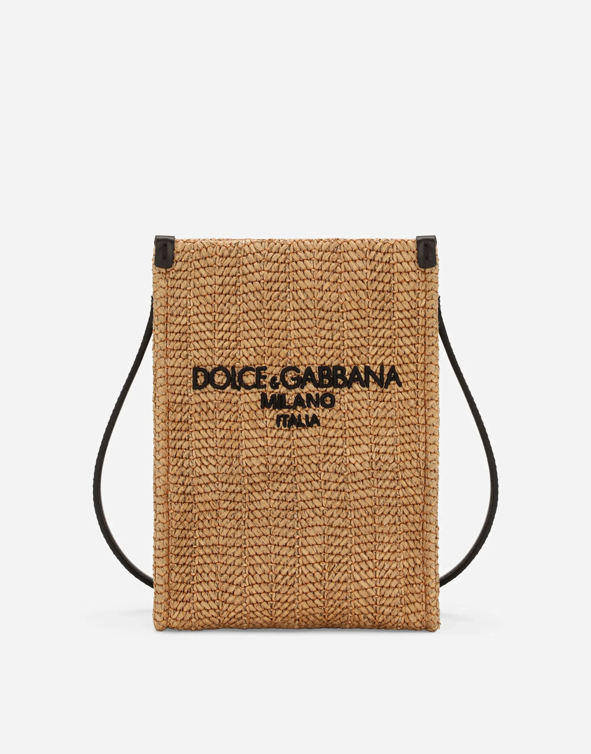 Dolce & Gabbana Small Woven Straw Shopper Bag