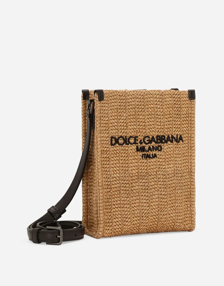 Dolce & Gabbana Small Woven Straw Shopper Bag - Image 2