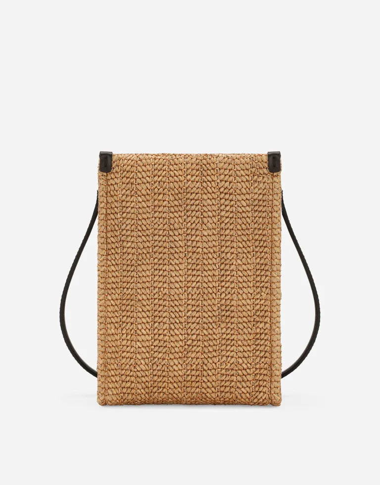 Dolce & Gabbana Small Woven Straw Shopper Bag - Image 3