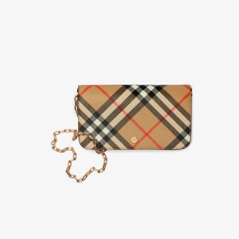 Burberry Check Chain Strap Wallet - Image 2