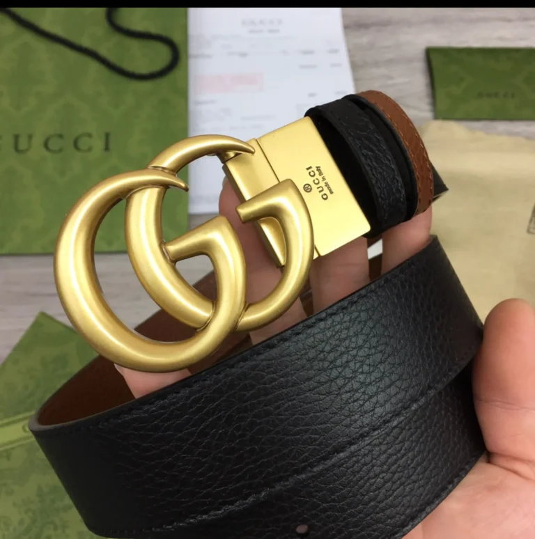 GG Logo Buckel Leather Belt - Image 3