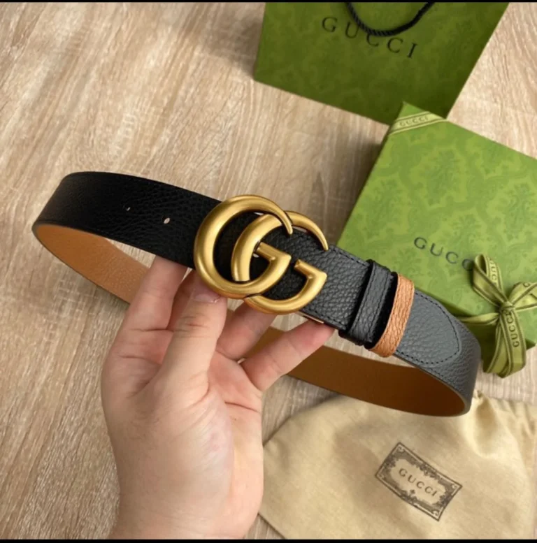 GG Logo Buckel Leather Belt