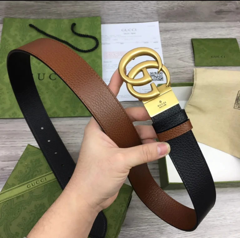 GG Logo Buckel Leather Belt - Image 2