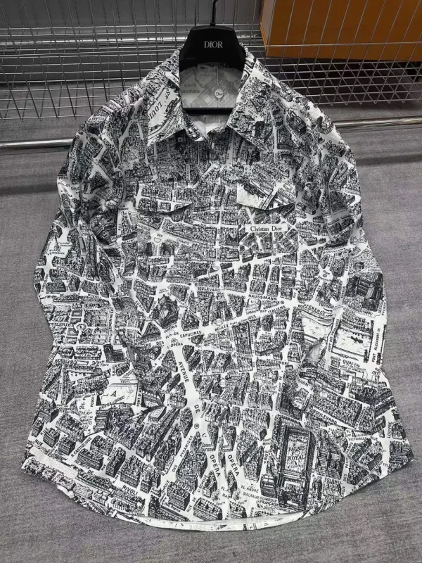 Dior Women’s Long Style Map Print Luxury Designer Trench Coat - Image 2