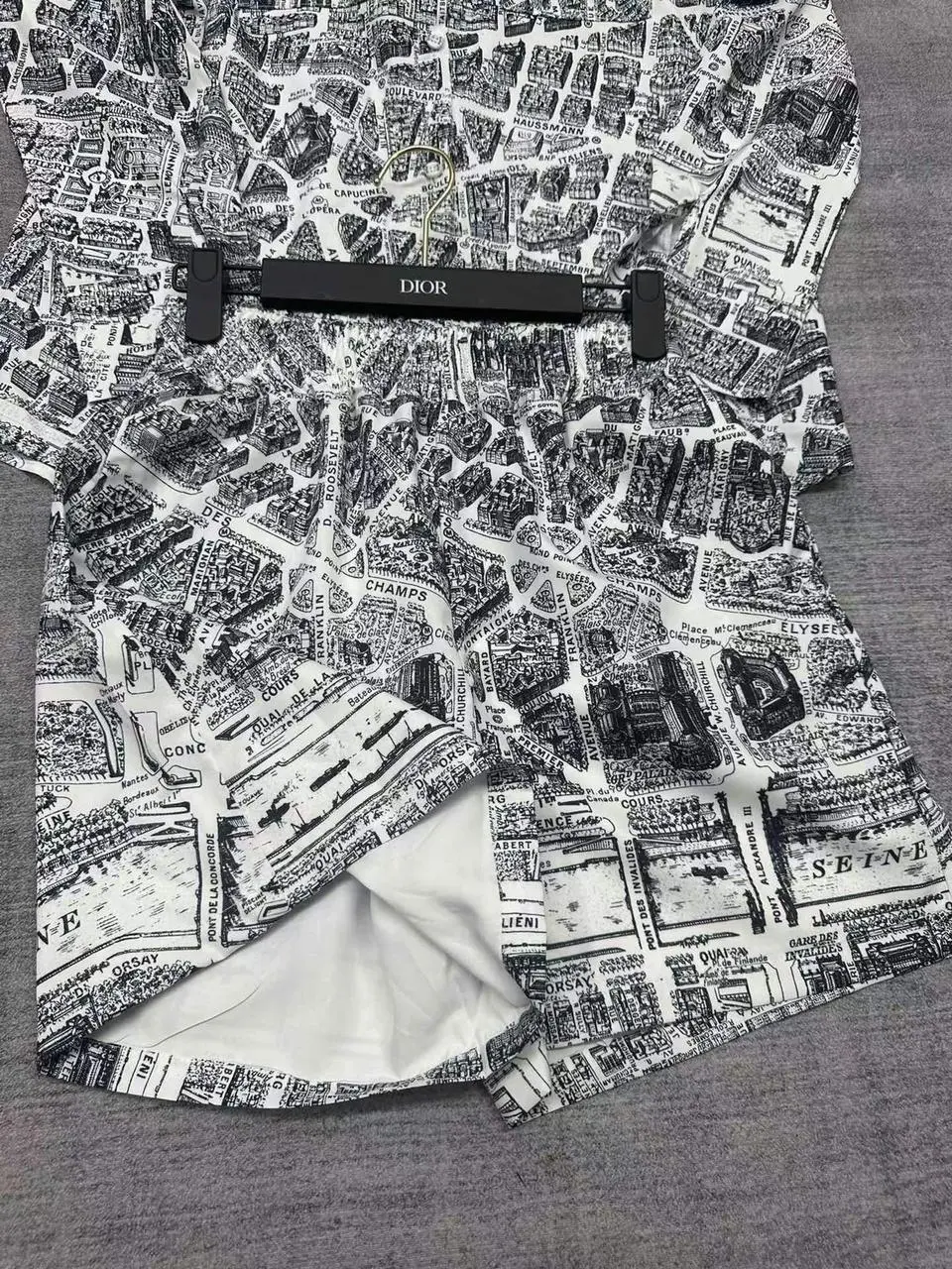 Dior Women’s Long Style Map Print Luxury Designer Trench Coat - Image 3