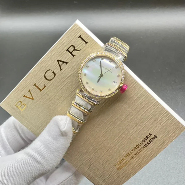 Latest BVLGARI Collection Two Tone Color Women’s Wrist Watch