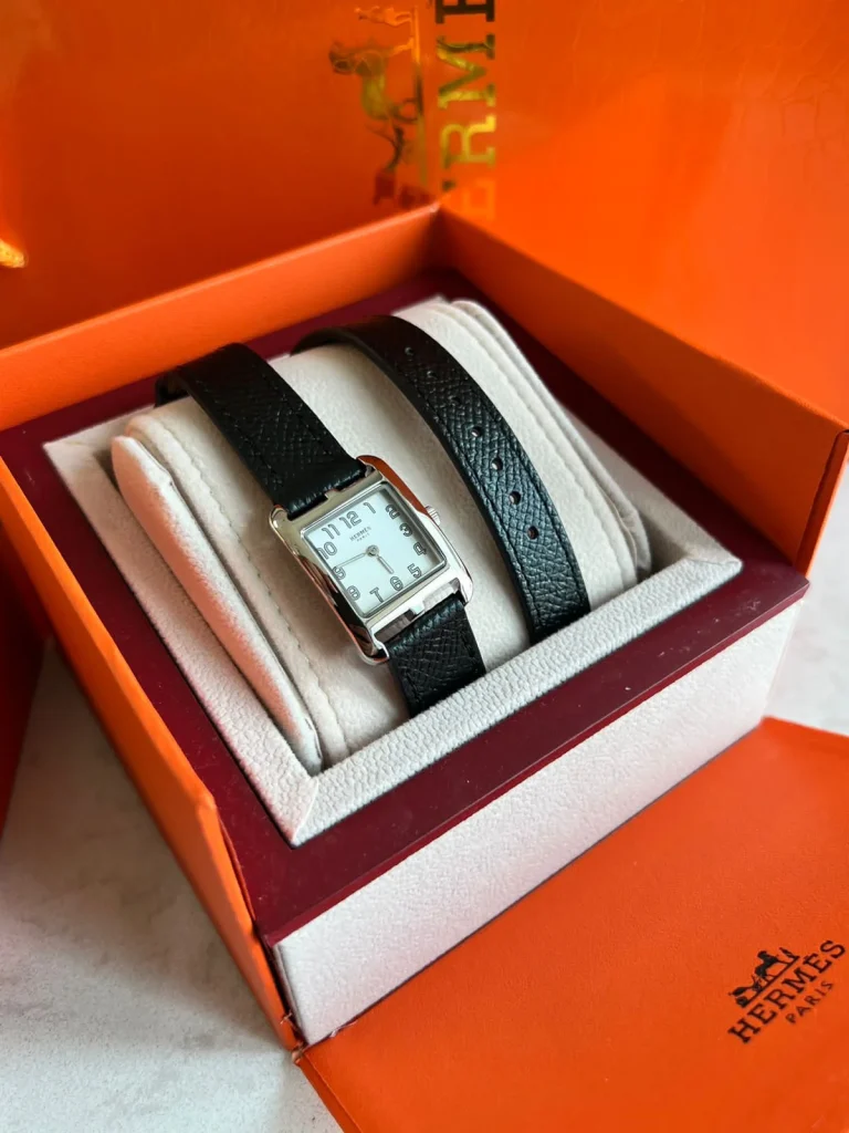 Hermes Heure H Mother-Of-Pearl Diamond Dial Stainless Steel Women’s Watch - Image 3