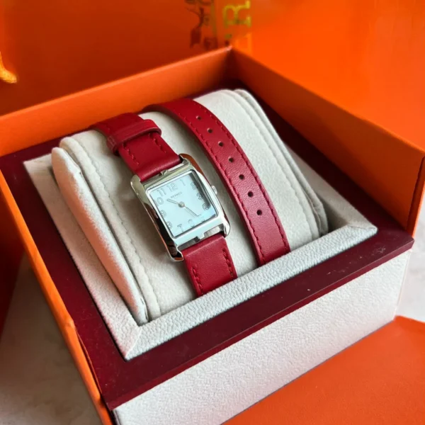 Hermes Heure H Mother-Of-Pearl Diamond Dial Stainless Steel Women’s Watch