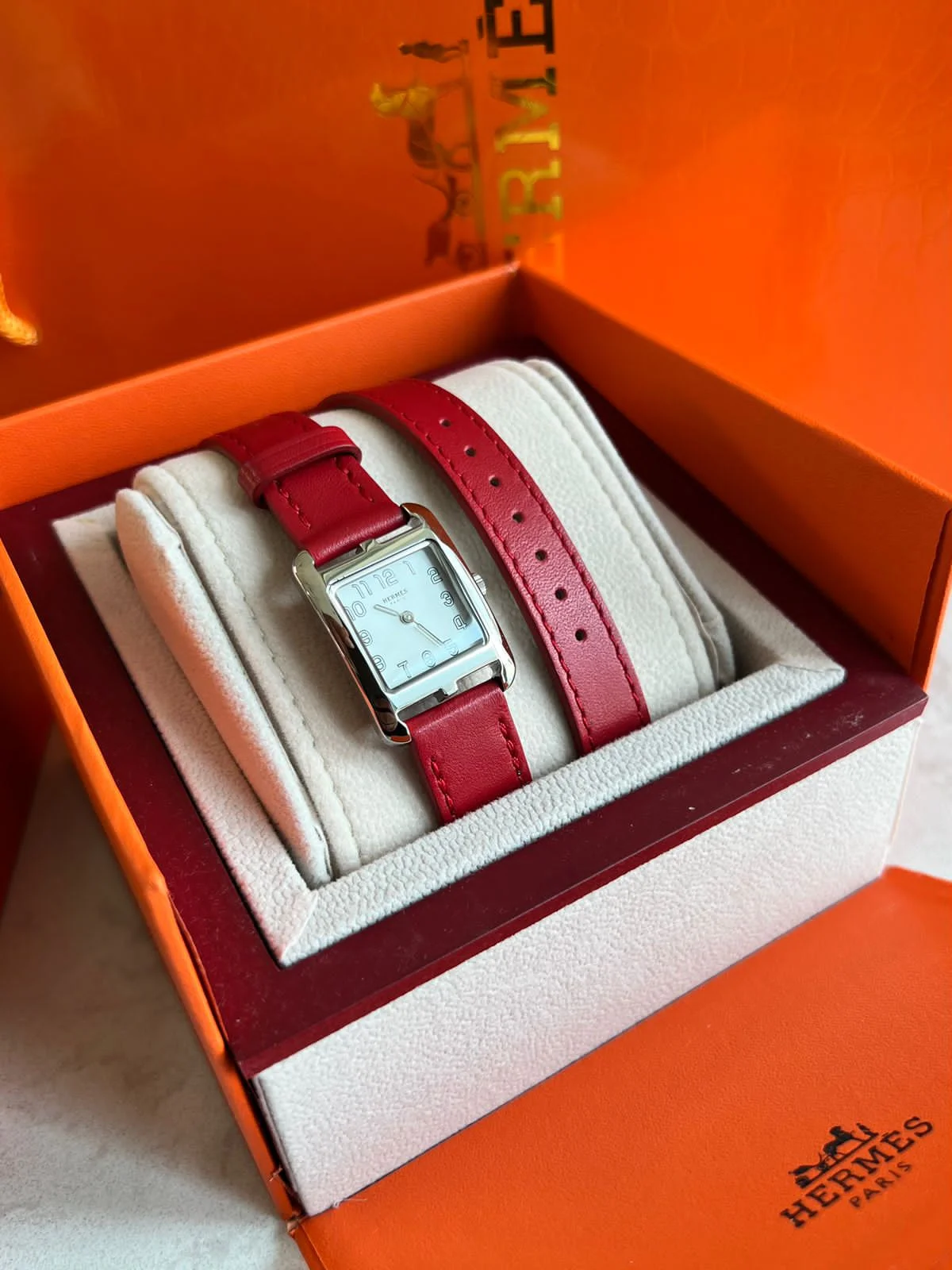 Hermes Heure H Mother-Of-Pearl Diamond Dial Stainless Steel Women’s Watch