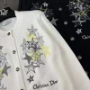 Christian Dior Off White Sweater Vintage Cardigan With Stylish Stars Design - Image 5