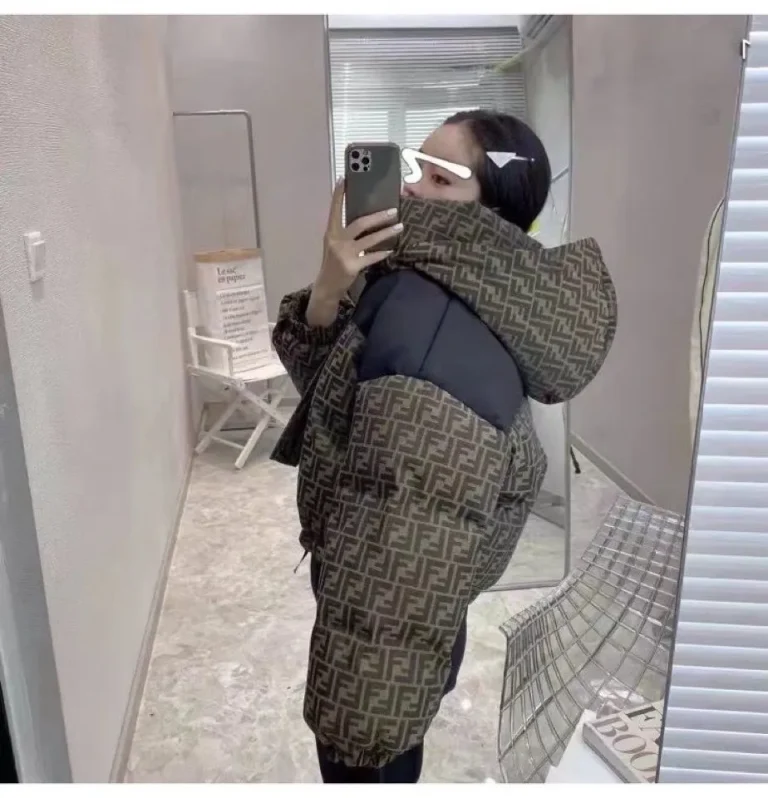 Fendi Women’s Short Down Jacket with Hood - Image 3