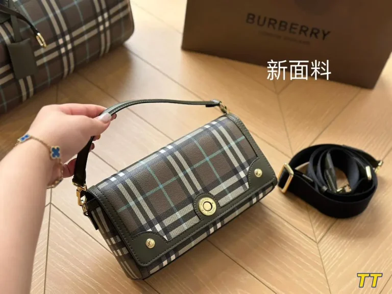 Burberry Mini Check & Vintage Leather Crossbody Bag - Image 2
