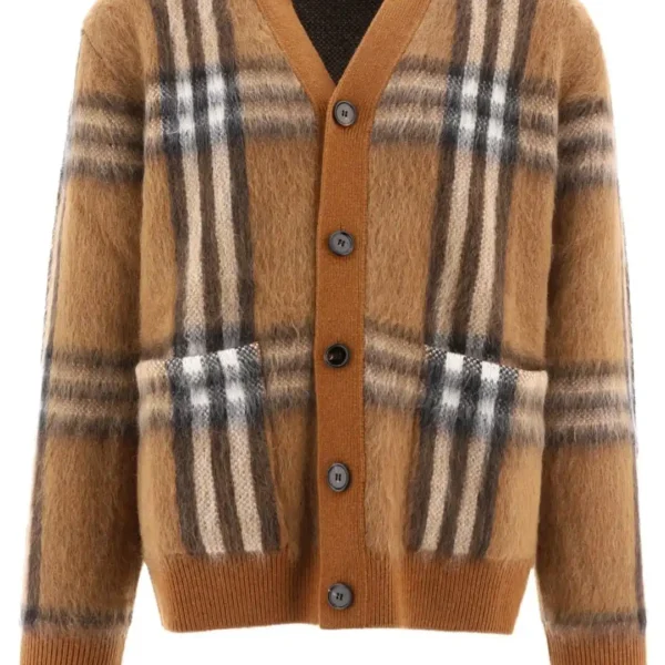 Burberry Check Technical Cotton Cardigan