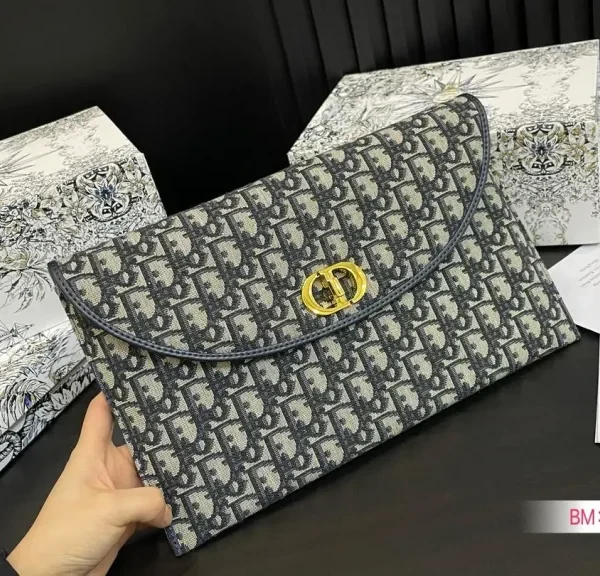 Dior Bobby Oblique Canvas Saddle Wallet