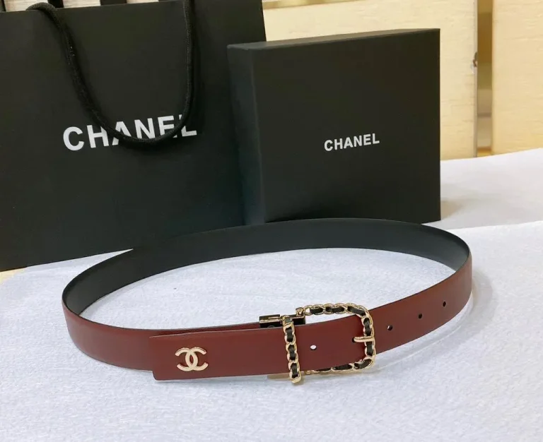 Chanel Blended Fabrics Chain Plain Leather Belt - Image 3