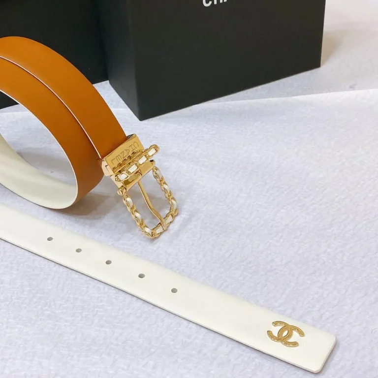 Chanel Blended Fabrics Chain Plain Leather Belt - Image 4
