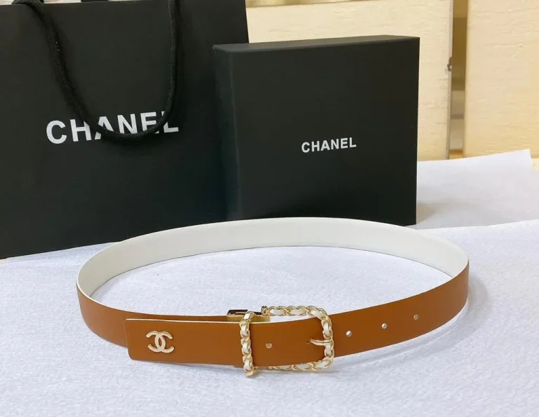 Chanel Blended Fabrics Chain Plain Leather Belt - Image 5