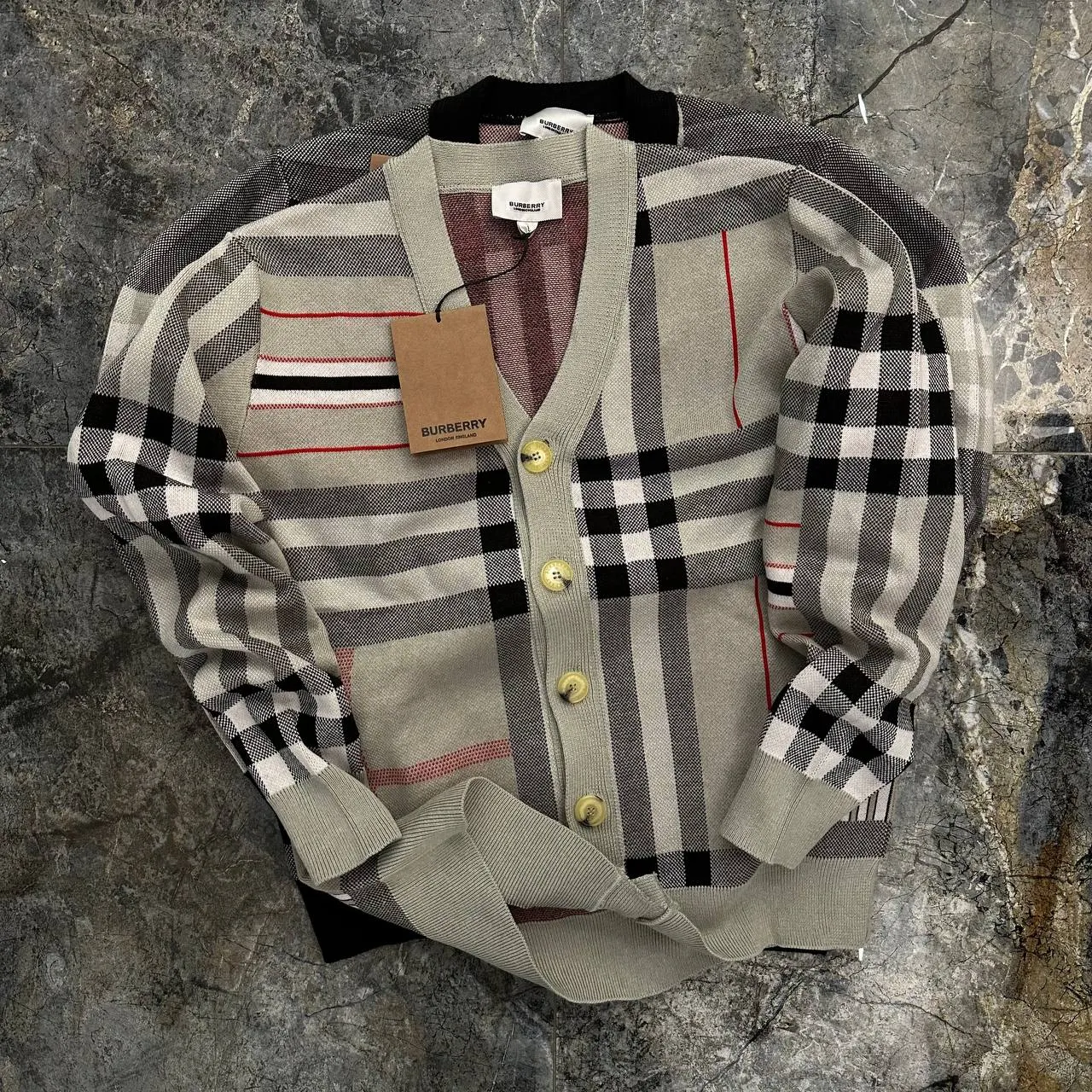 Burberry Long Sleeve Cardigan Sweater - Image 3
