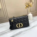 Dior Cannage Leather Small Caro Shoulder Bag - Image 4